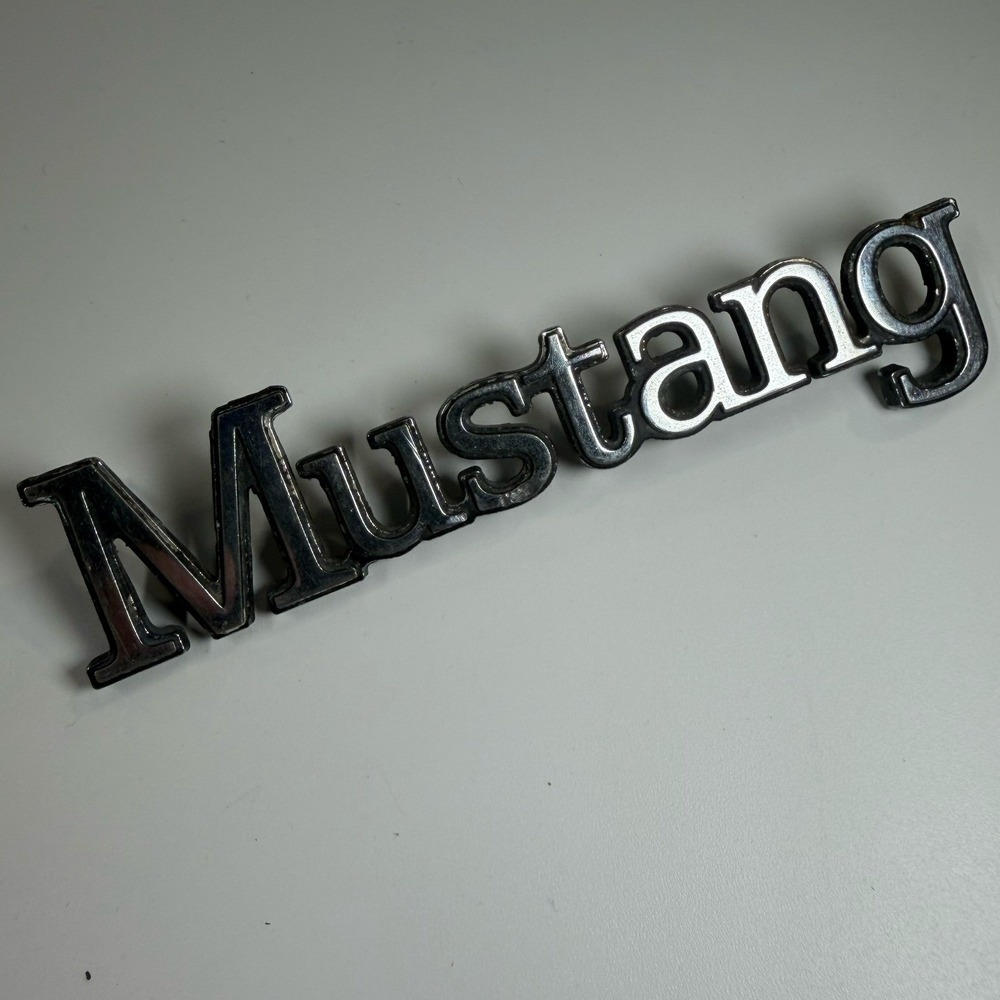 Vintage Ford Mustang Chrome Script Fender Trunk Emblem Badge Metal‎ 4.75 Inch